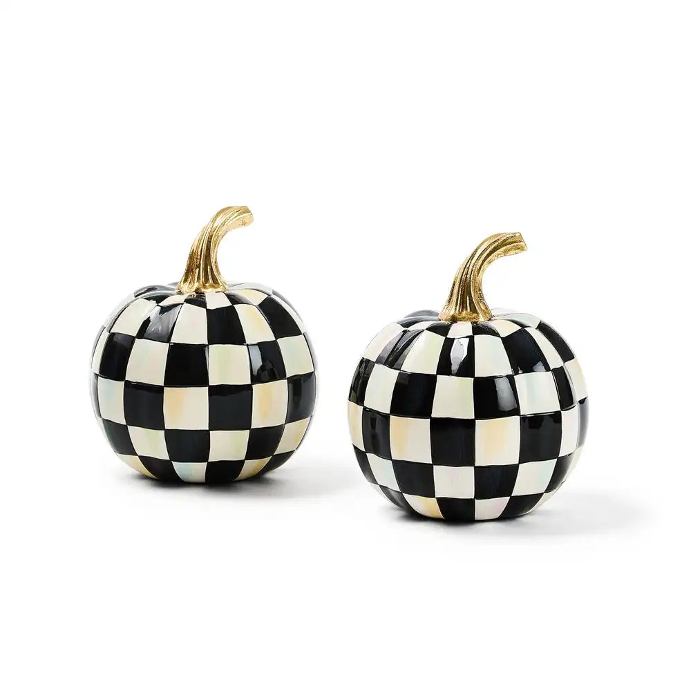 Classic Courtly Check Mini Pumpkin Set of 2 Main image