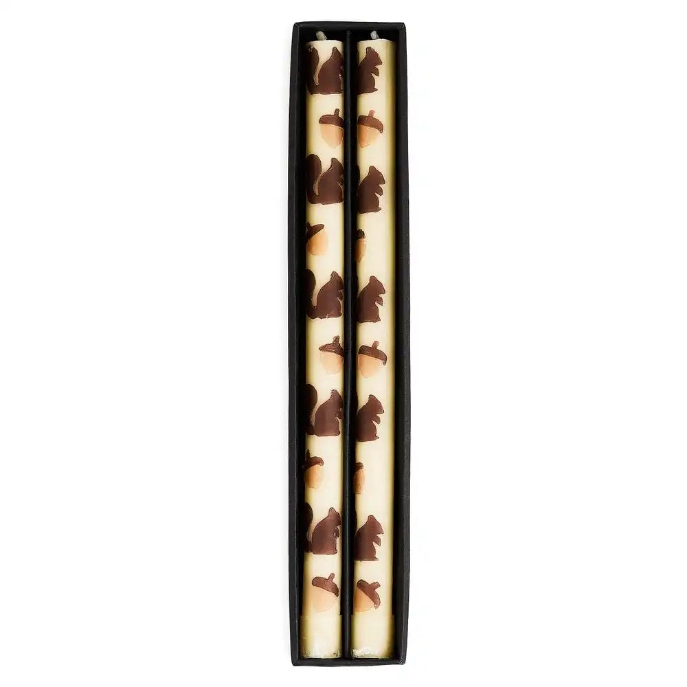 Squirrels & Acorns Dinner Candles, Set of 2 Secondary image