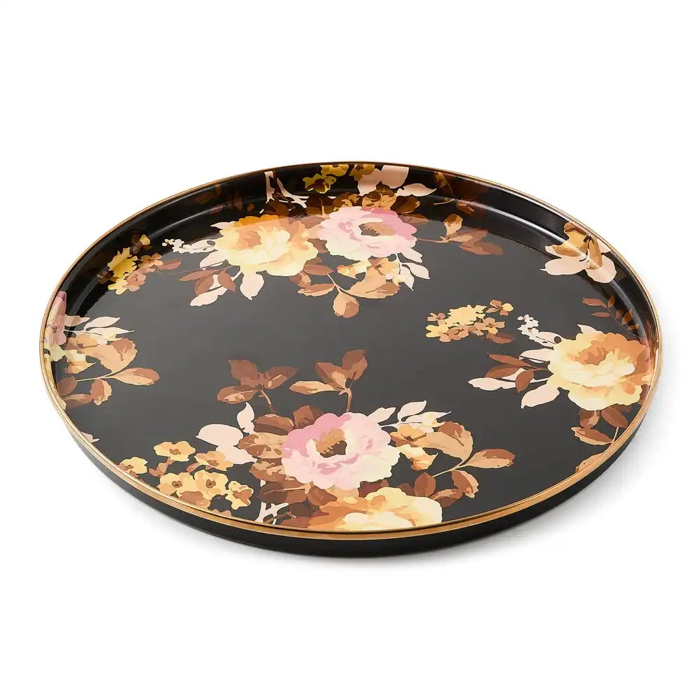 Wild Rose Brown Round Tray Main image