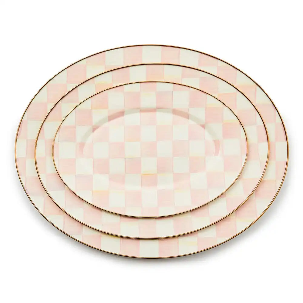 Sky Check Medium Oval Platter
