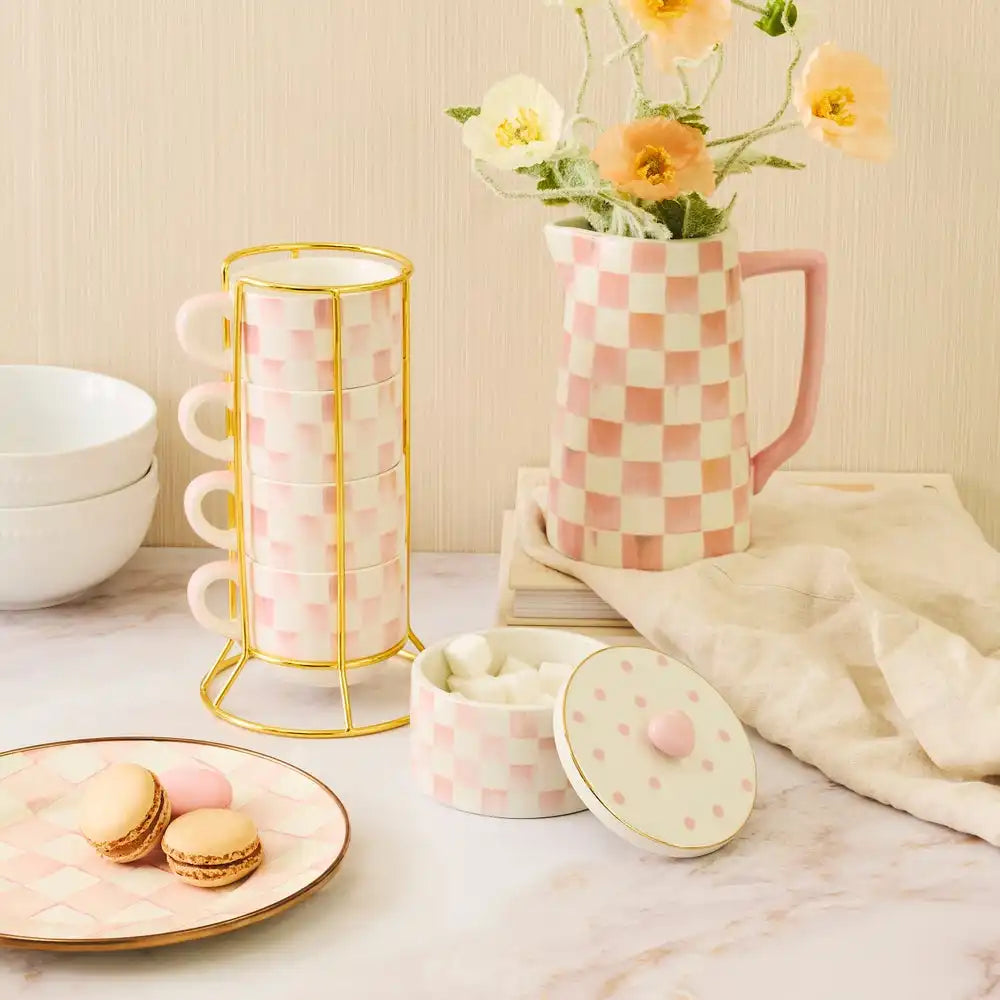 Courtly Check Cappuccino Cup Tower
