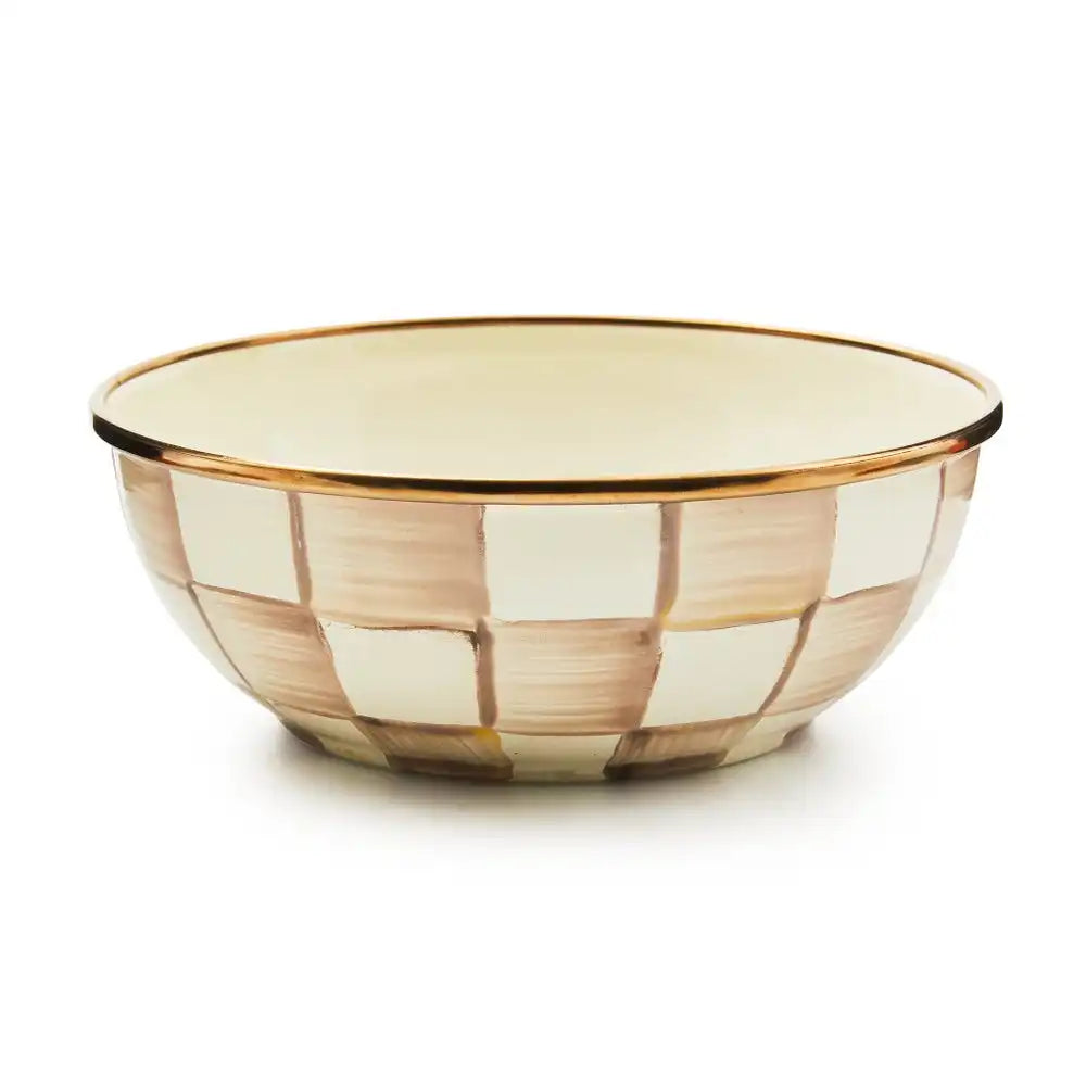 Mocha Check Large Everyday Bowl
