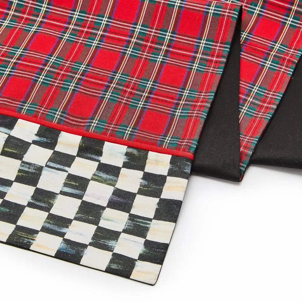 Red Tartan Check Table Runner