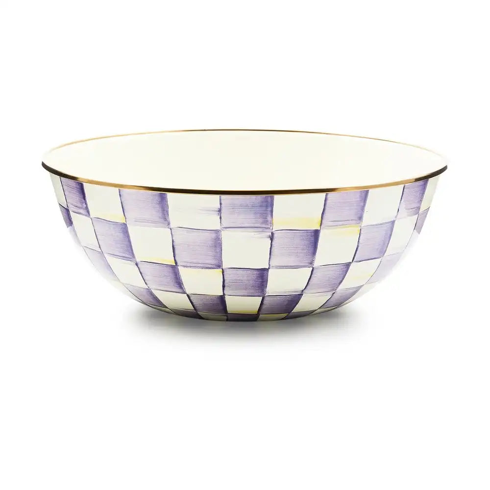 Violet Check Extra Large Everyday Bowl