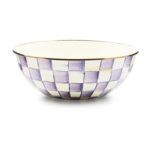 Violet Check Extra Large Everyday Bowl
