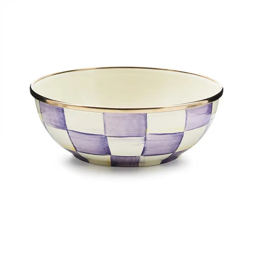 Violet Check Extra Large Everyday Bowl