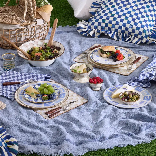 Mocha Check Cork Back Placemats, Set of 4