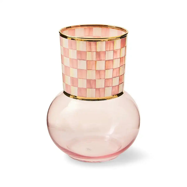 Sky Check Glass Vase