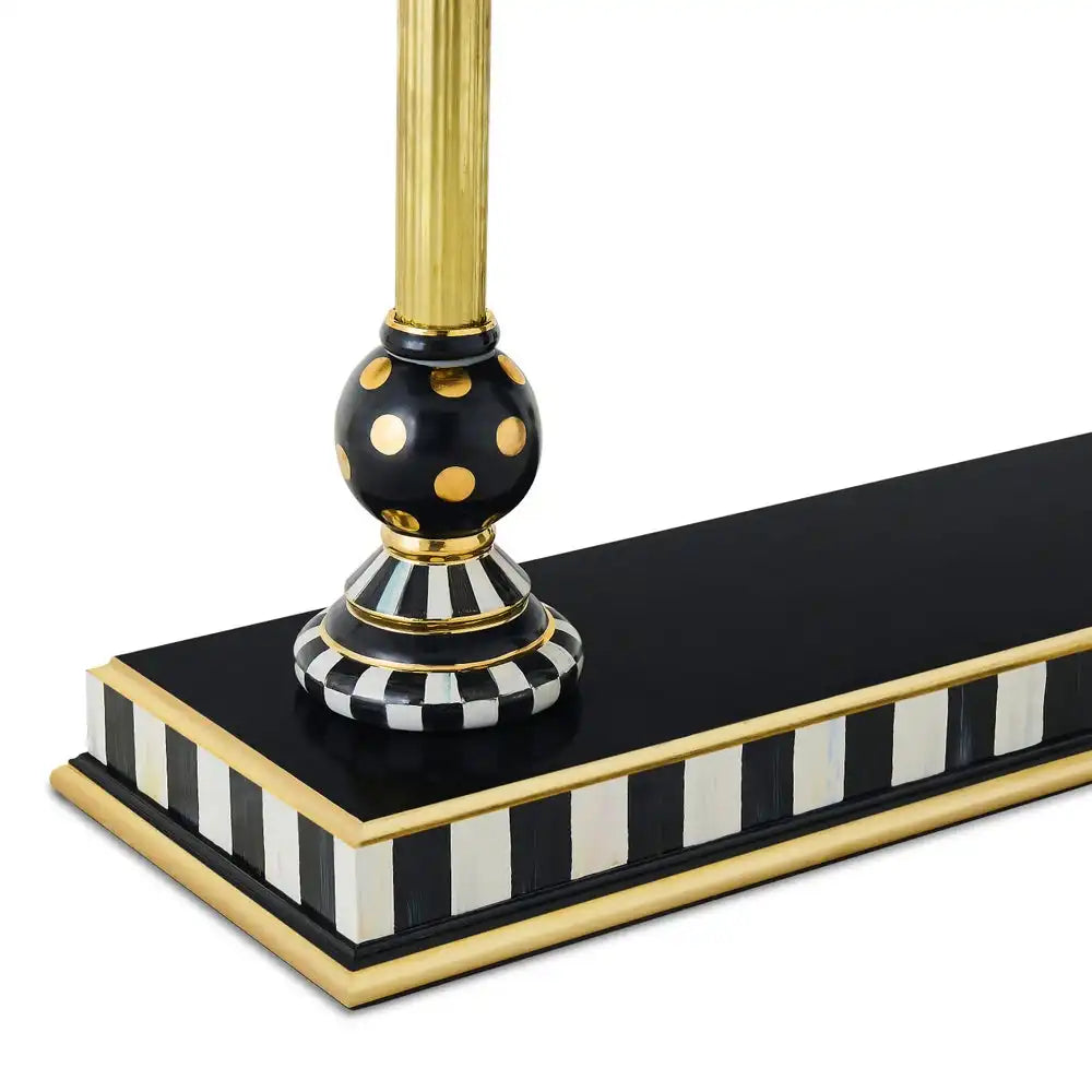 Courtly Brass & Ceramic Console Table