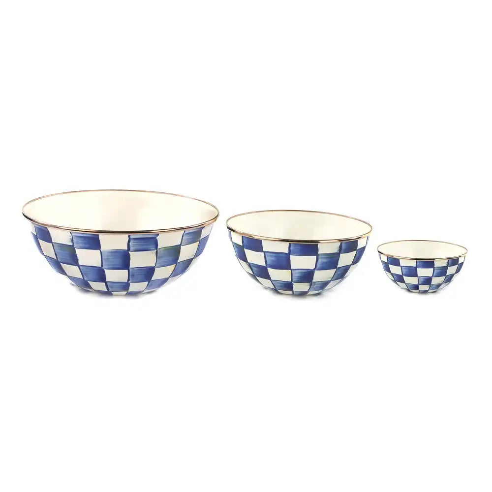 Royal Check Mixing Bowls, Set of 3 Main image
