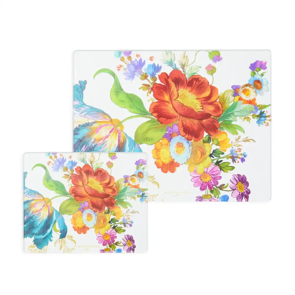 Flower Market Glass Cutting Boards, Set of 2 Main image