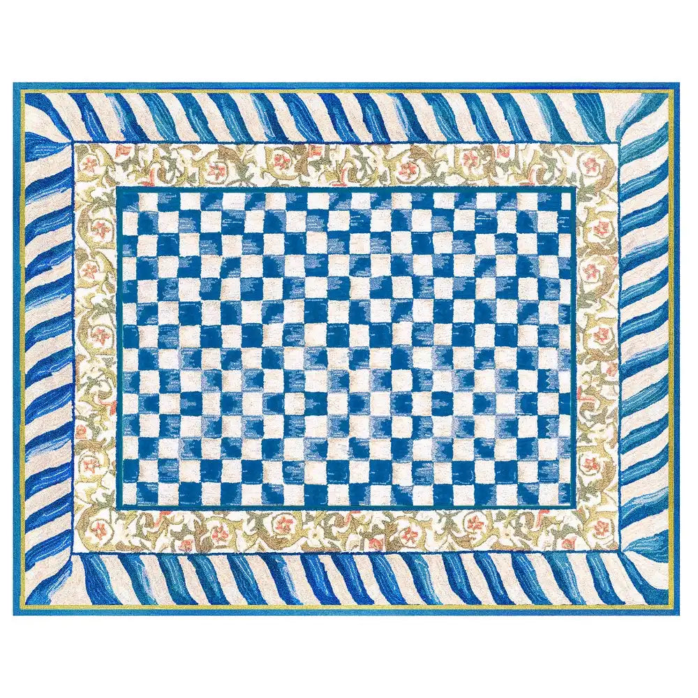Truly Royal Check 2'6" x 10' Washable Runner