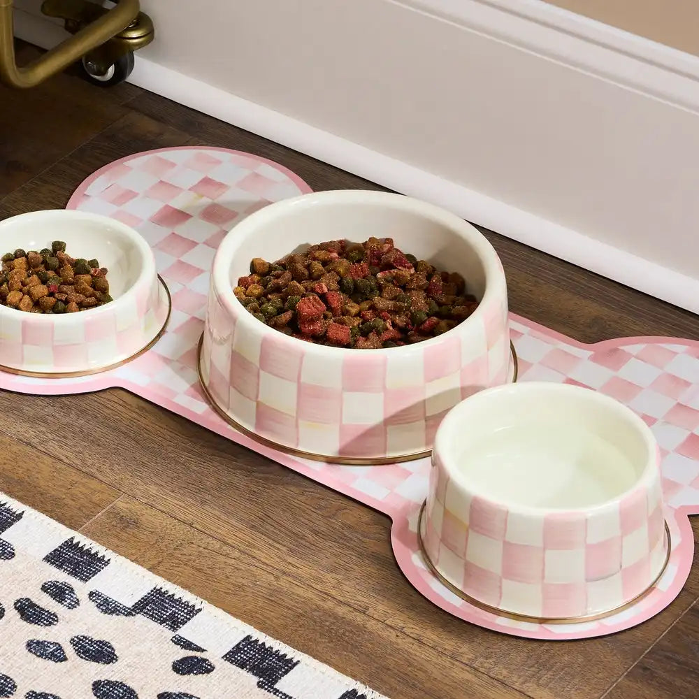 Sky Check Small Pet Dish