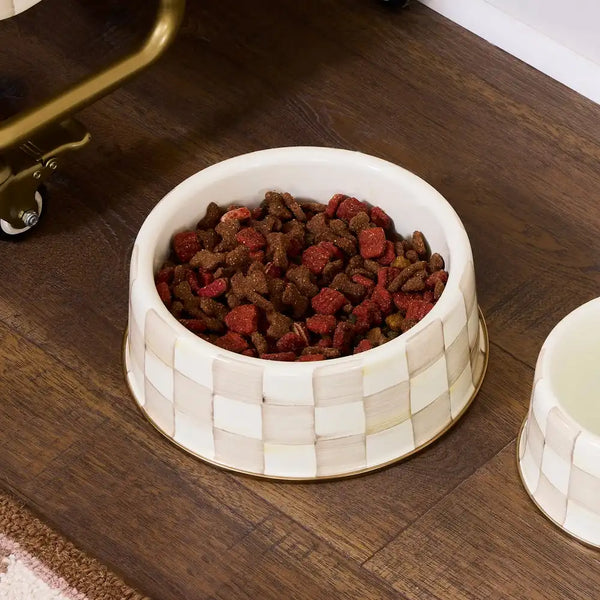 Sky Check Small Pet Dish