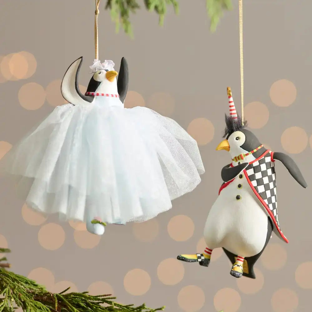 Patience Brewster Penguins En Pointe Ornaments, Set of 4