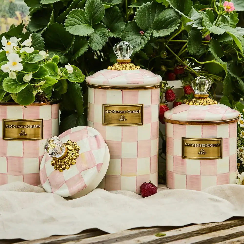 Rosy Check Canisters, Set of 3
