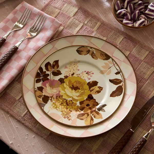 Wild Rose White Dinner Plate