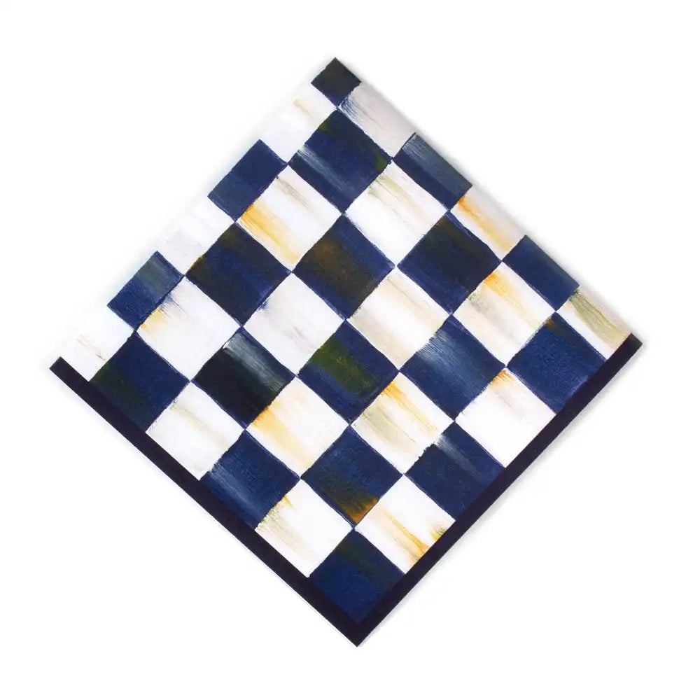 Royal Check Cocktail Paper Napkins Main image