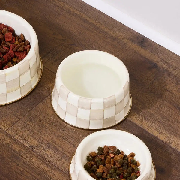 Sky Check Small Pet Dish