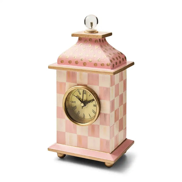 Emerald Check Desk Clock