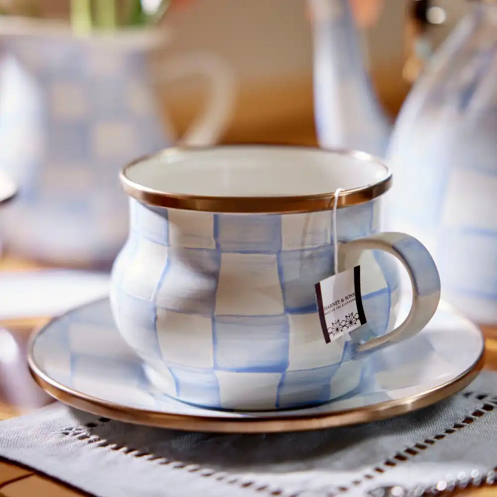 Sterling Check Saucer
