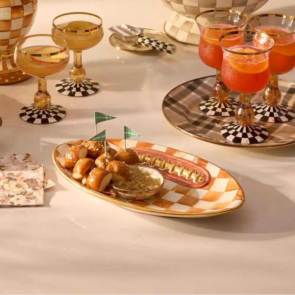 Courtly Check Football Platter