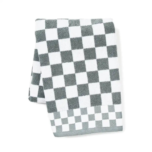 Black Check Hand Towel