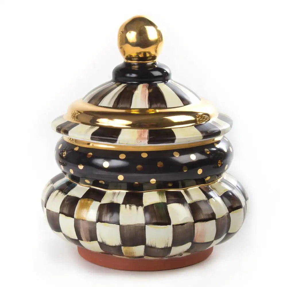 Courtly Check Ceramic Globe Canister