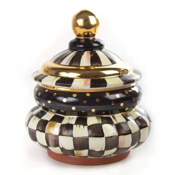 Courtly Check Ceramic Globe Canister