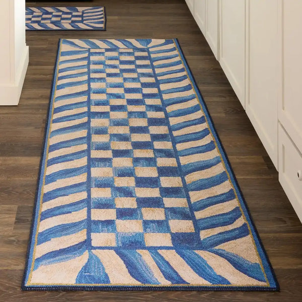 Truly Royal Check 2'6" x 10' Washable Runner