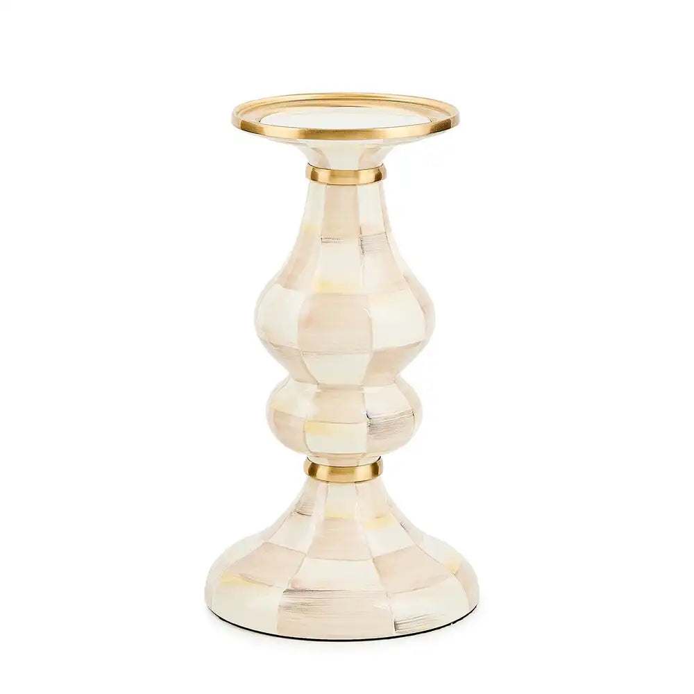 Rosy Check Medium Pillar Candlestick