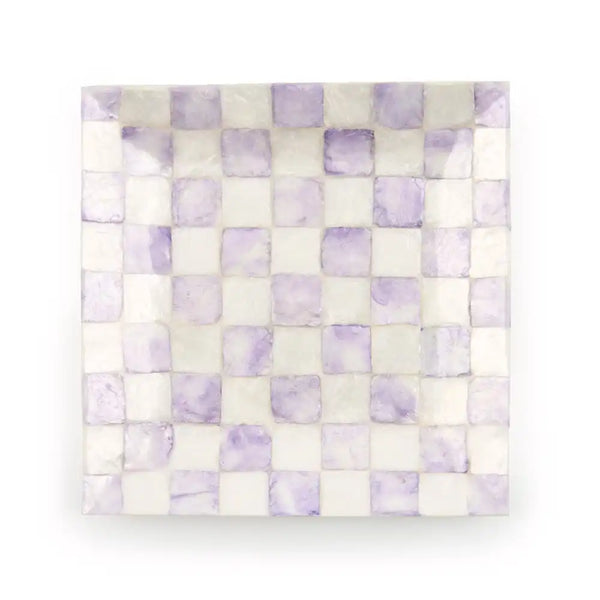 Sky Check Capiz Catchall Tray