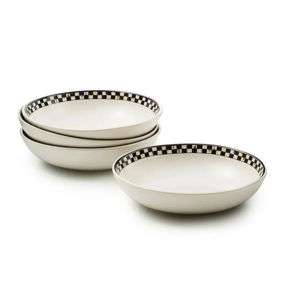 Courtly Check Everyday Pasta Bowls, Set of 4 Main image
