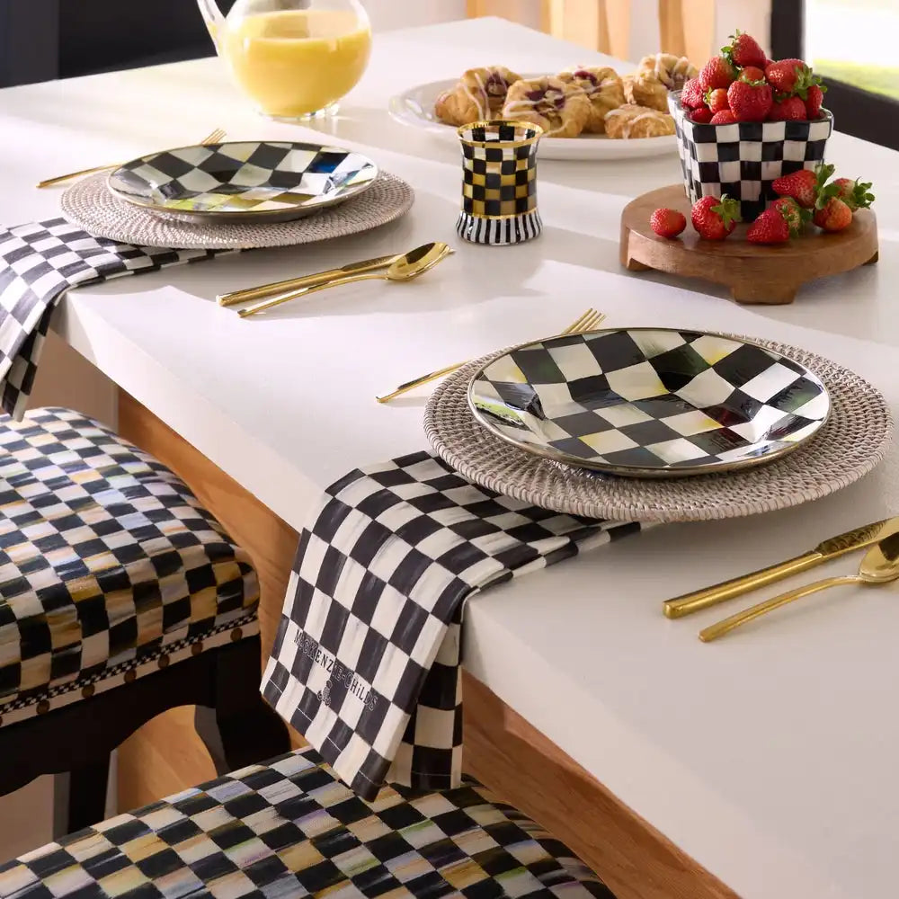 Cherry Check Printed Dish Towel
