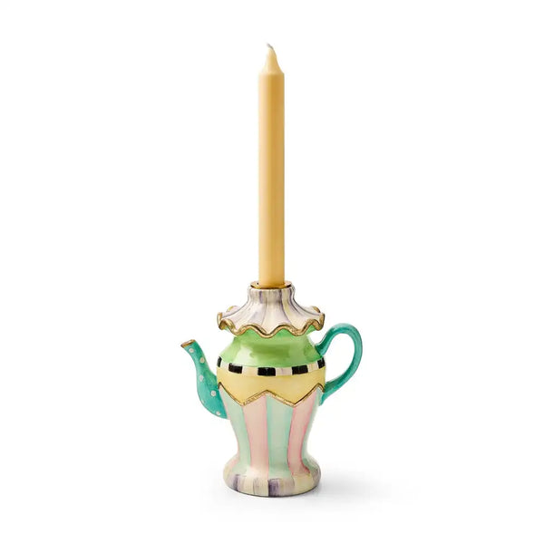 Violet Teapot Candle Holder