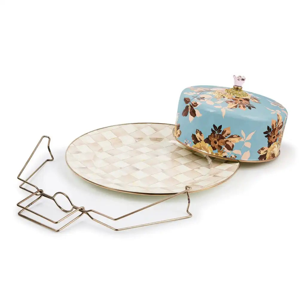Emerald Check Cake Carrier