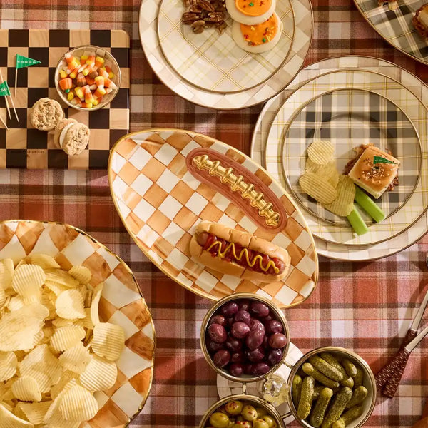 Courtly Check Football Platter