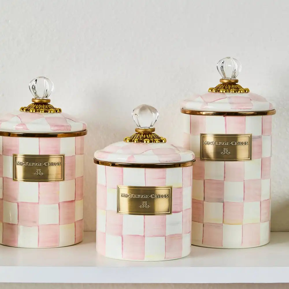Rosy Check Canisters, Set of 3