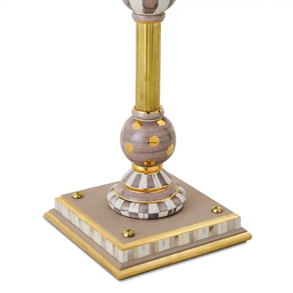 Courtly Brass & Ceramic Accent Table