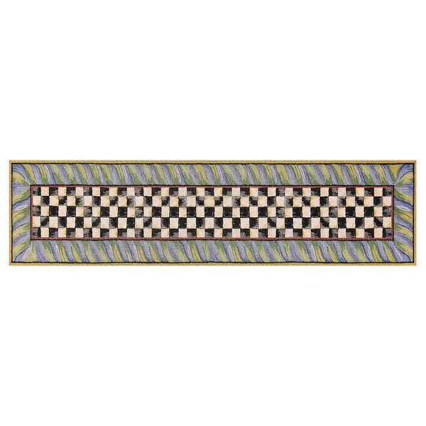 Courtly Check Purple & Green 3' x 5' Washable Rug