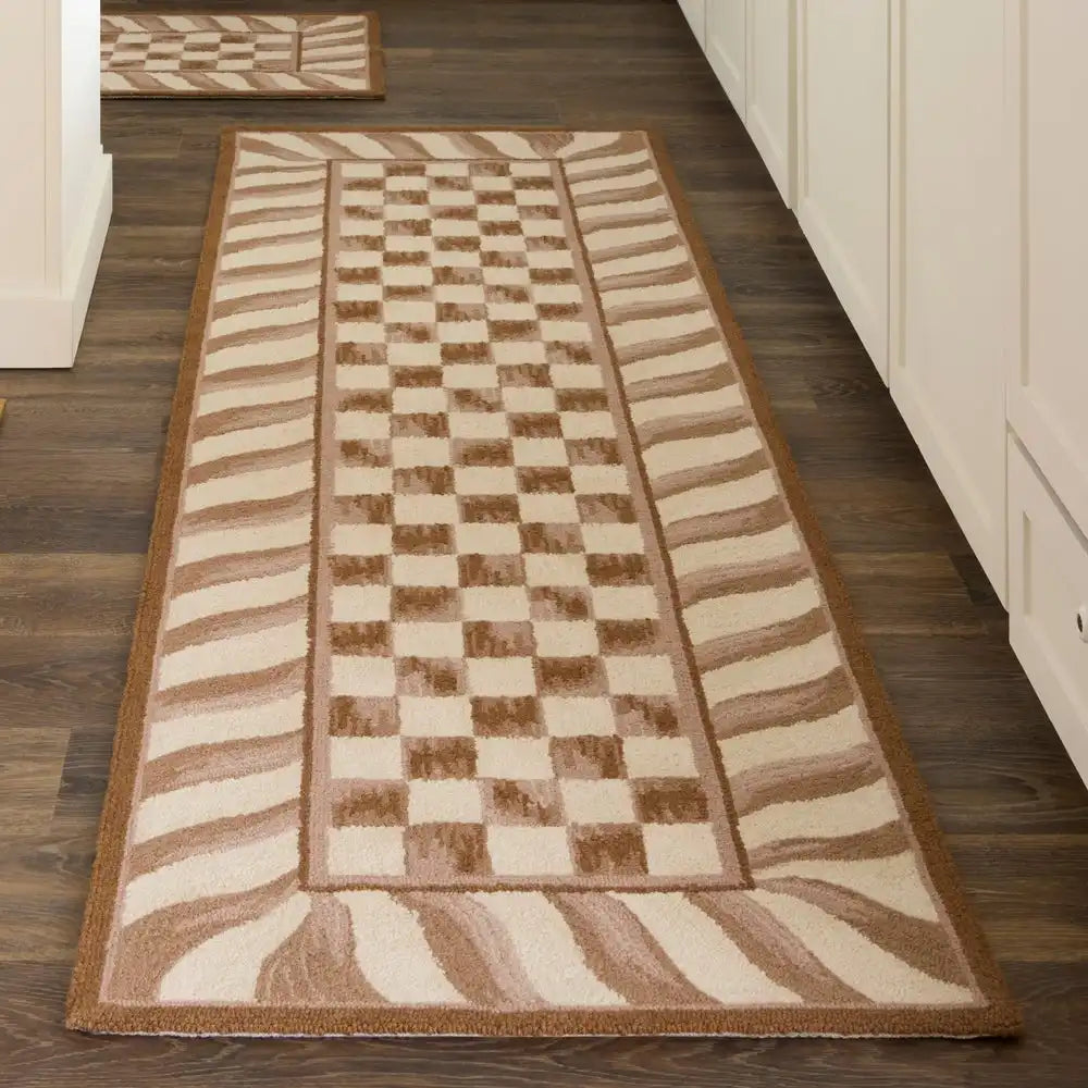 Mocha Check 8' x 10' Rug