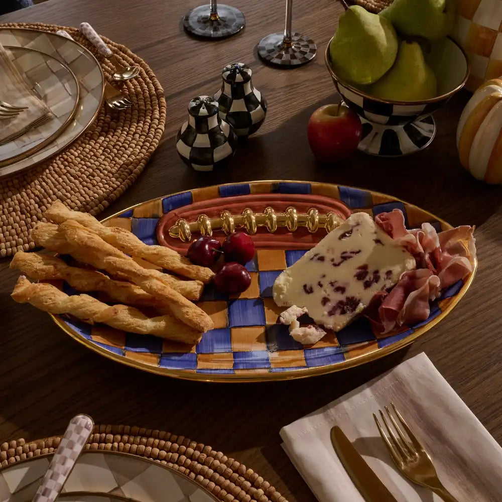 Courtly Check Football Platter
