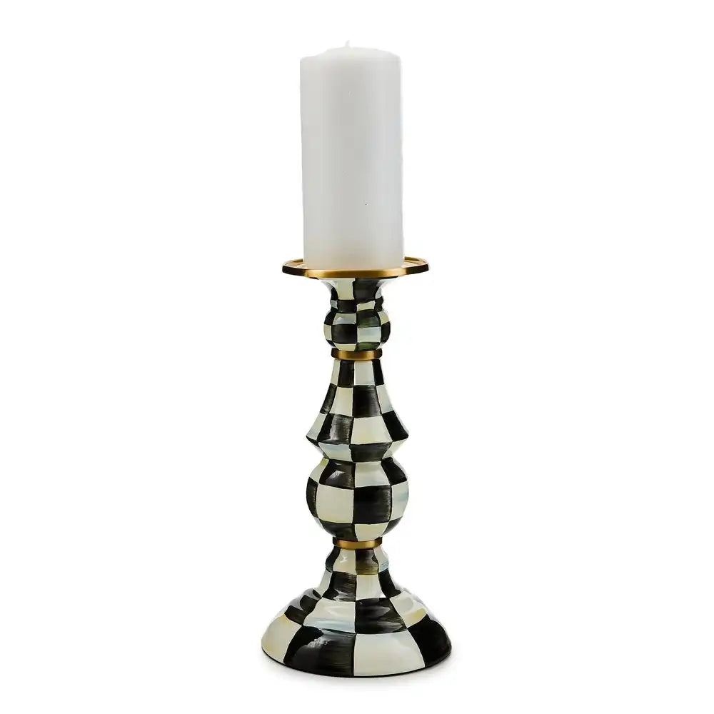Rosy Check Medium Pillar Candlestick