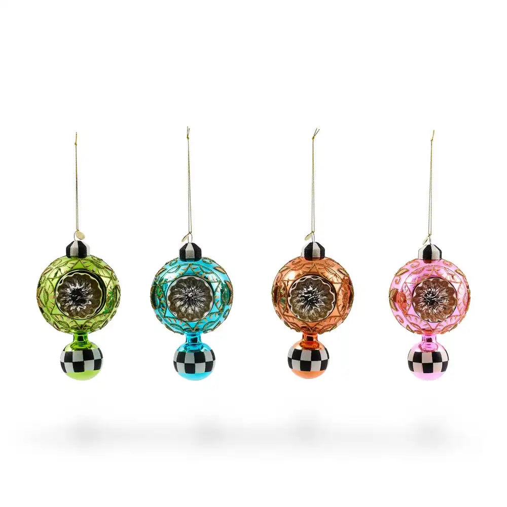 Confetti Reflector Glass Ornaments, Set of 4 Main image