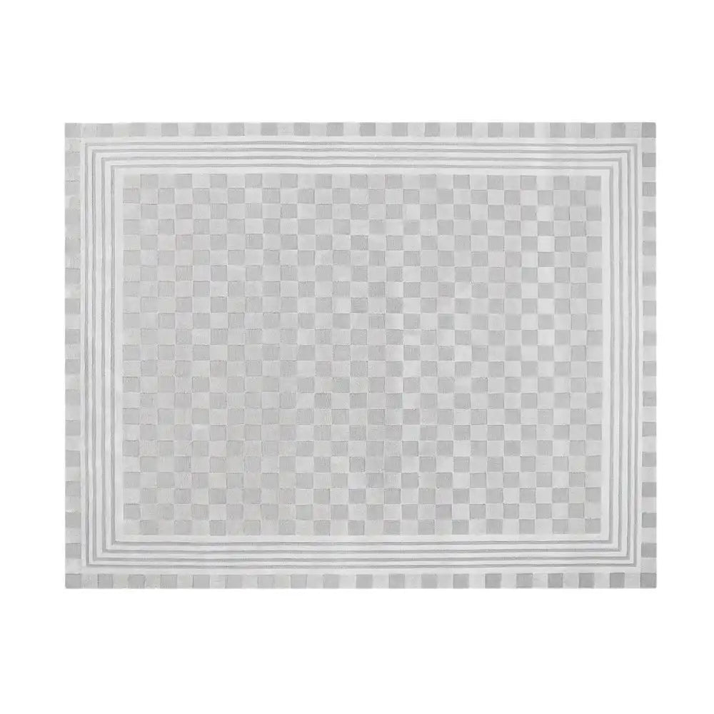 Light Grey Tonal Check 3' x 5' Rug