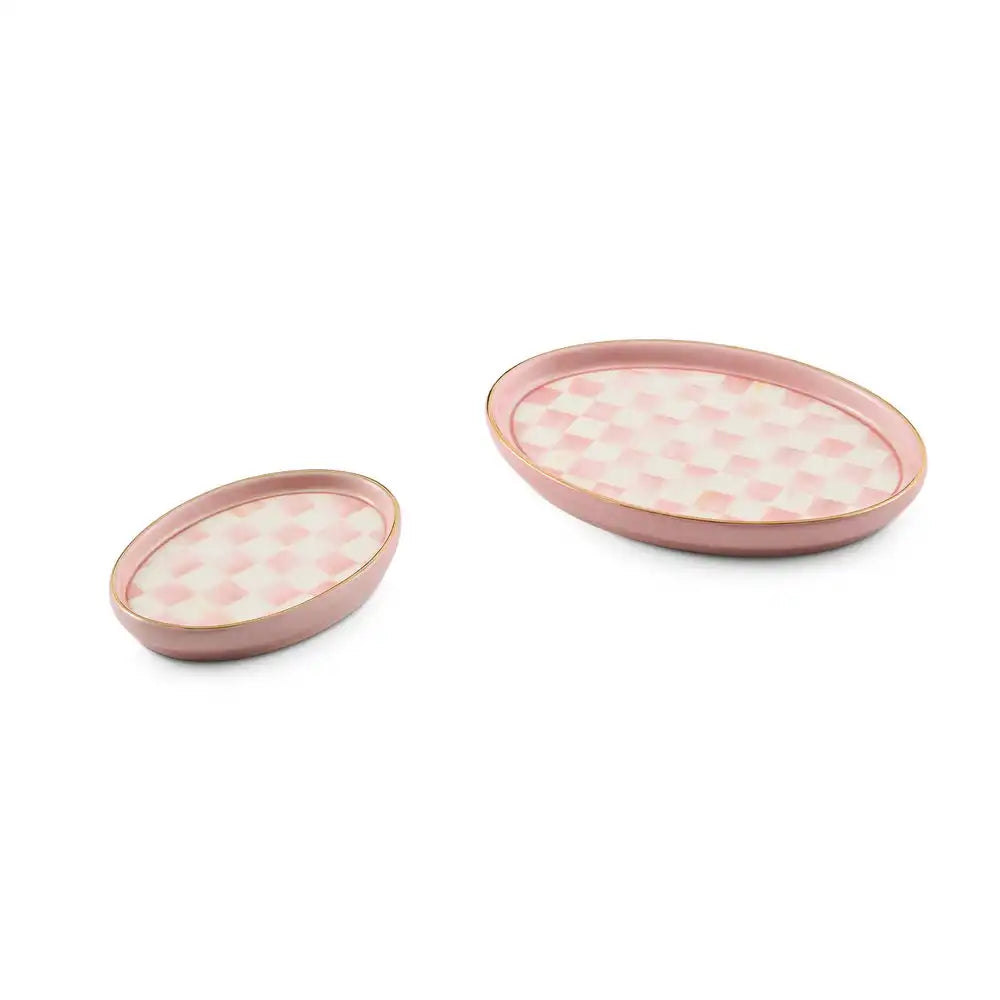 Courtly Check Oval Trinket Dishes, Set of 2