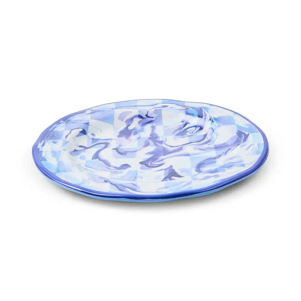 Green Marble Check Melamine Small Bowls, Set of 4