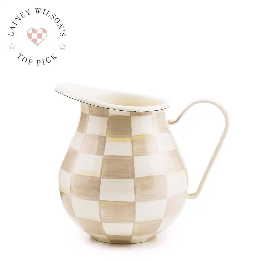 Emerald Check Pitcher