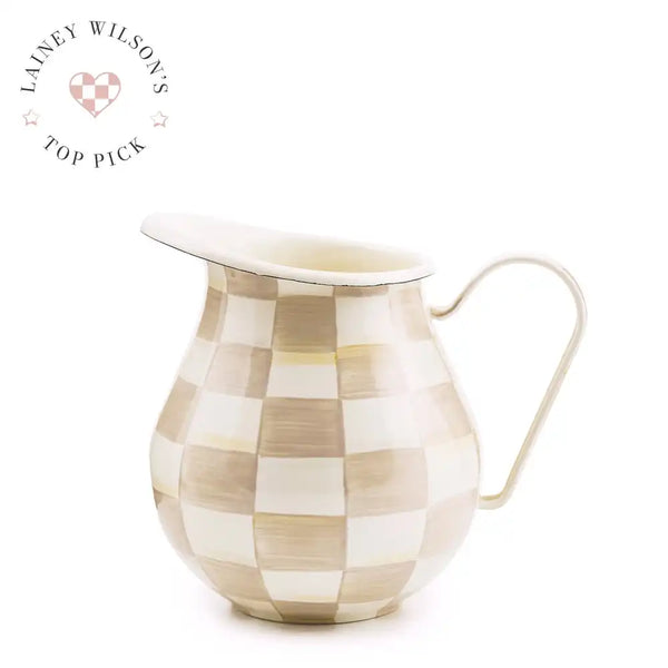 Emerald Check Pitcher
