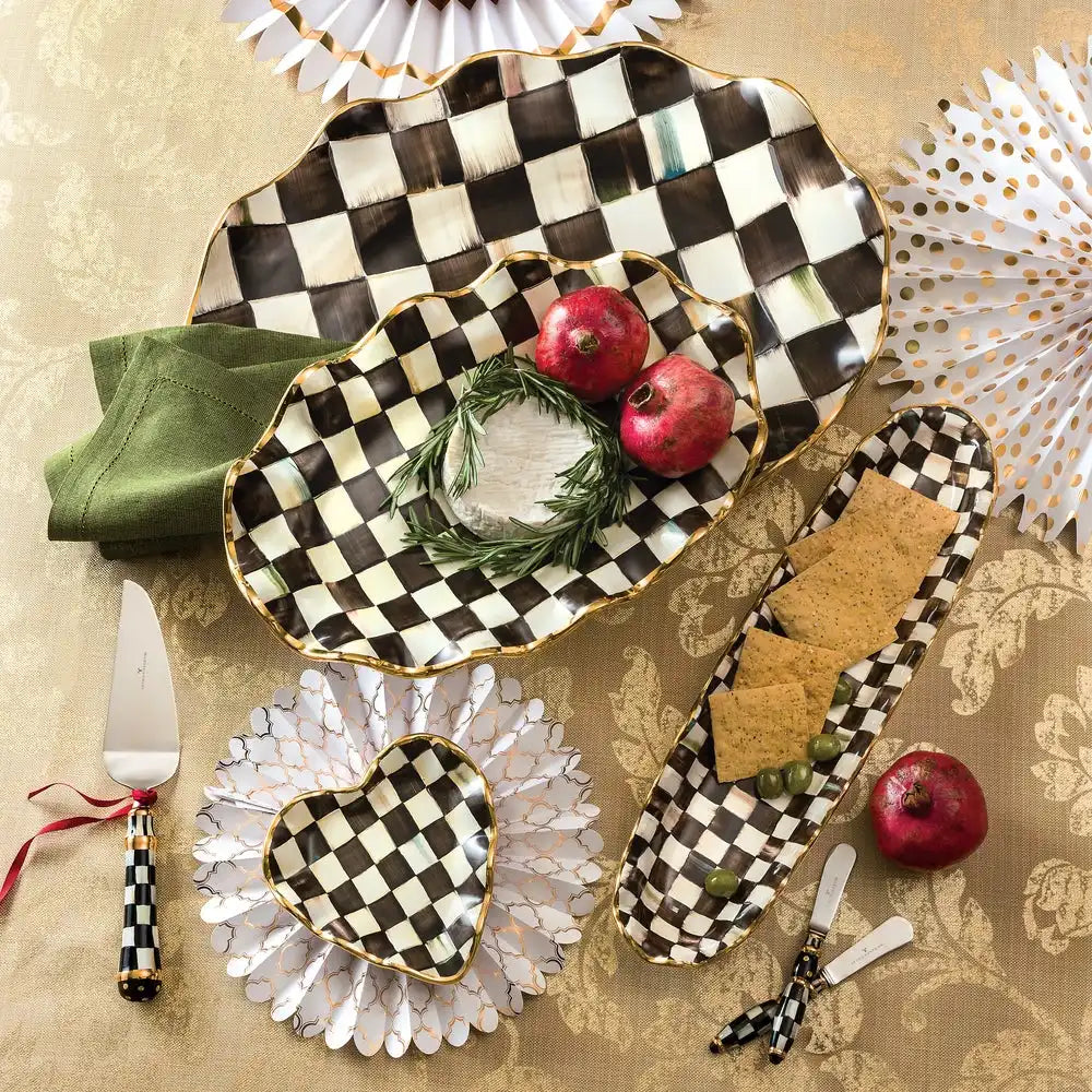 Courtly Check Ceramic Large Serving Platter